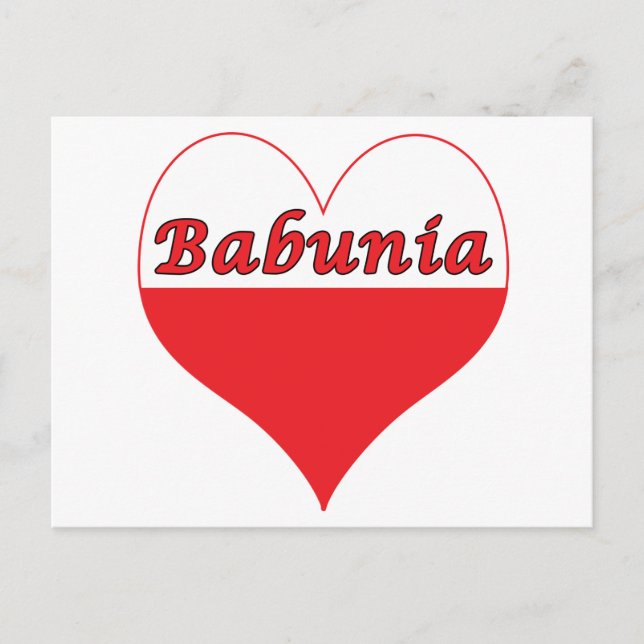 Babunia Polnisches Herz Postkarte (Vorderseite)
