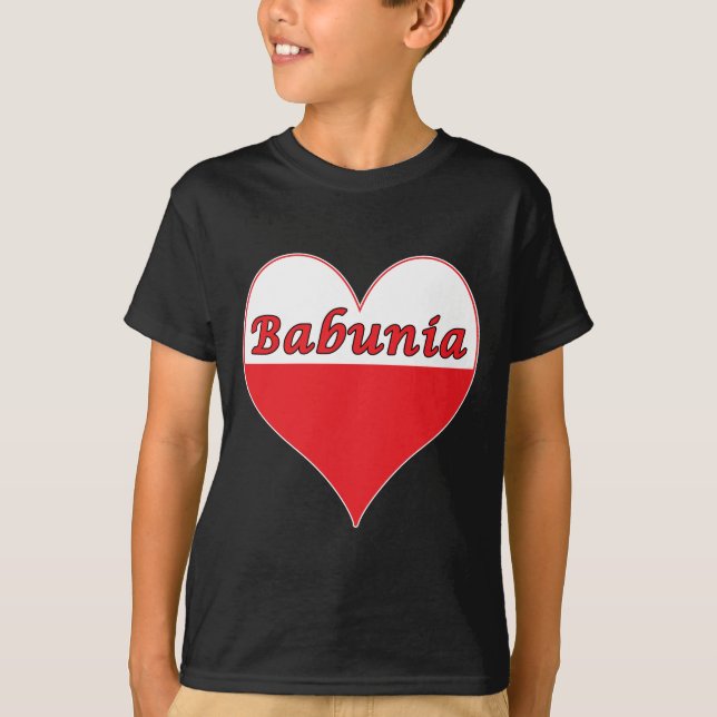Babunia Polnisches Herz T-Shirt (Vorderseite)