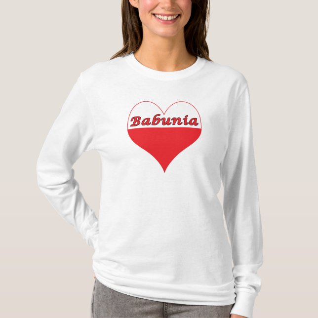 Babunia Polnisches Herz T-Shirt (Vorderseite)