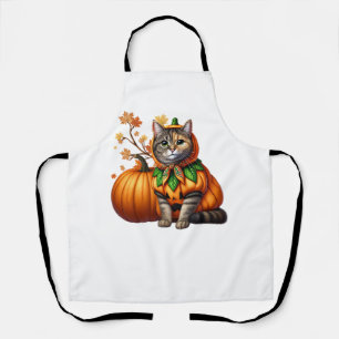 Babushka Halloween Cat Pumpkin Schürze