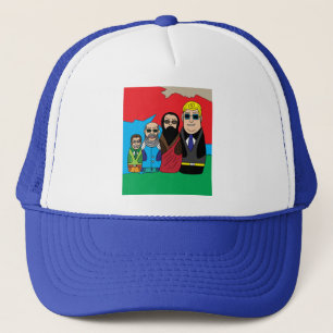 Babushka Russische Holzpuppen Truckerkappe