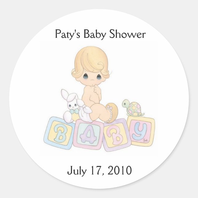 baby3da7, Paty's Baby Shower, 17. Juli 2010 Runder Aufkleber (Vorderseite)