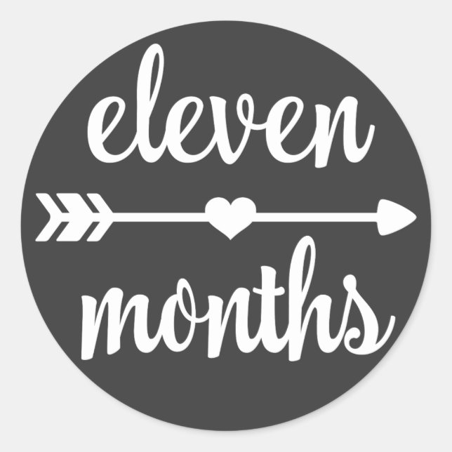 Baby 11 Monate Meilensteine Stickers (Vorderseite)