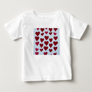 Baby 12 mos. t-shirt blanc avec design de coeurs r