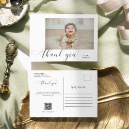 Baby 1. Geburtstag Vielen Dank, dass Sie elegante  Postkarte