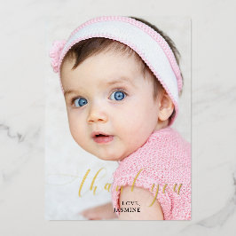 Baby 1. Geburtstag Vielen Dank für die eleganten S Folien Feiertagskarte