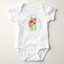 Baby 1 PC BODYSUIT POPPIES QUOTE NAME CUST0MIZE