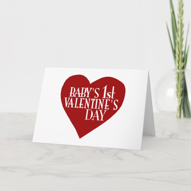 Baby-1. Valentinstag Feiertagskarte (Vorderseite)