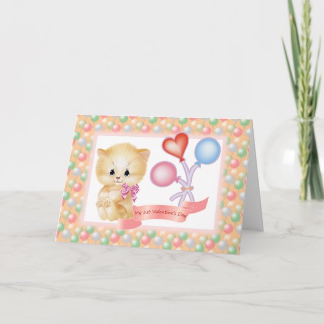 Baby-1. Valentinstagkarte Feiertagskarte (Vorderseite)