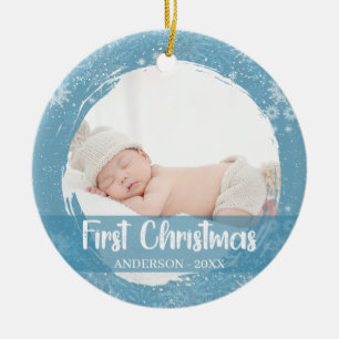 Baby 1. Weihnachtsschneeflocke Adorable Keramik Ornament
