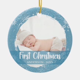Baby 1. Weihnachtsschneeflocke Adorable Keramik Ornament