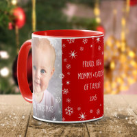 Baby 1 Weihnachtszeit Junge Mutter und Vater 2 Fot