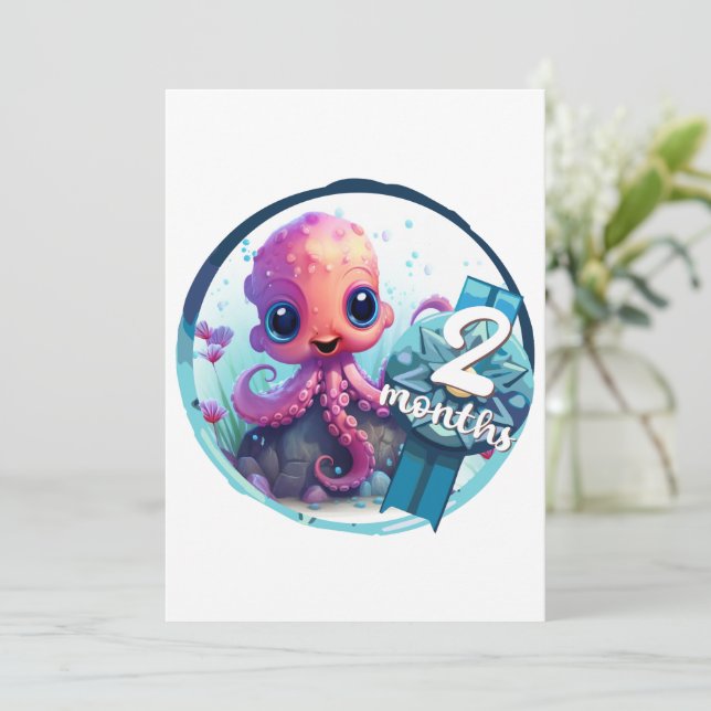 Baby - 2 Months Feiertagskarte (Stehend Vorderseite)