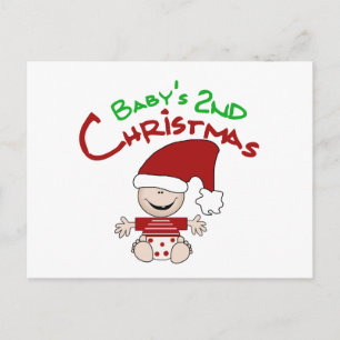 Baby 2. Weihnachtsgeschenke und Geschenke Feiertagspostkarte