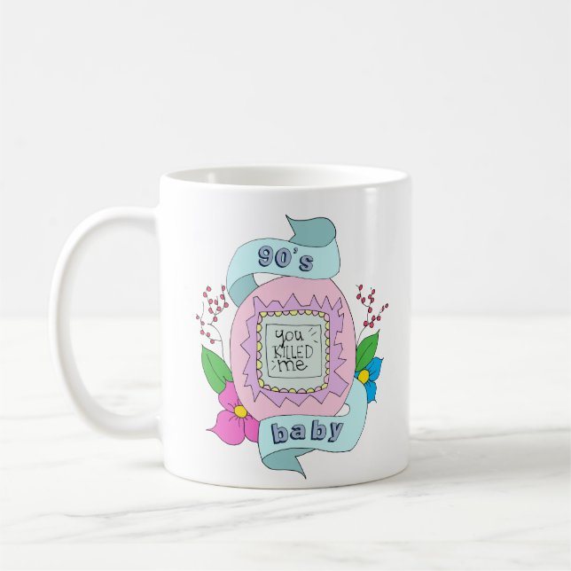 Baby 90s tamagotchi Illustration Kaffeetasse (Links)