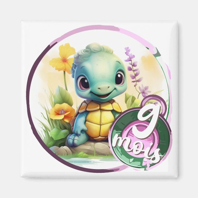 Baby - 9 Monate Magnet (Vorne)