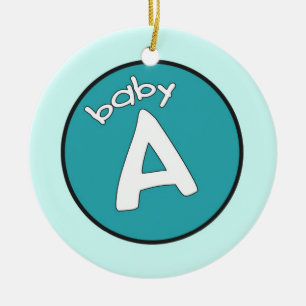 "Baby A" - Personalisiertes Ornament für Vielfach