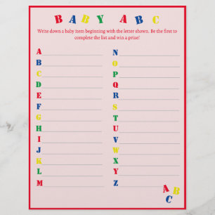 Baby ABC Game Flyer
