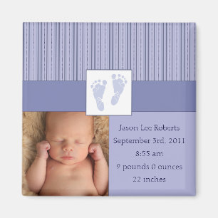Baby-Abdruck-Geburt - Blau Magnet
