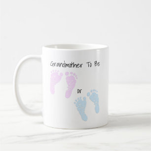 Baby-Abdruck-Großmutter, zum Mitteilung zu sein Kaffeetasse