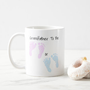 Baby-Abdrücke großväterlich Mitteilung sein Kaffeetasse