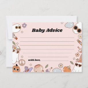 Baby Advice Groovy Halloween Baby Showcard Hinweiskarte