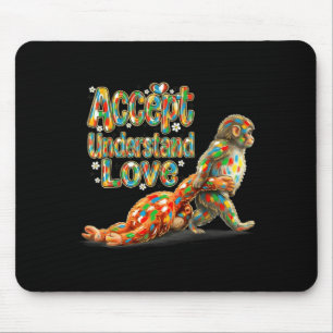 Baby-Affe Autismus-Bewusstsein akzeptieren versteh Mousepad