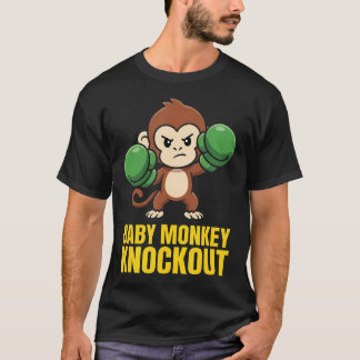 Baby-Affe-K.O.-Lustiges-Kawaii-Boxen T-Shirt