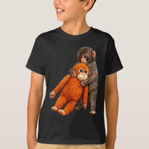 Baby-Affe Punch Umarmen T-Shirt