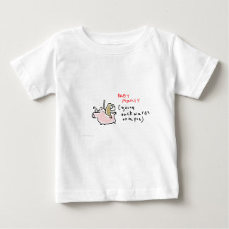 Baby-Affe (rückwärts fahrend auf ein Schwein) Baby T-shirt
