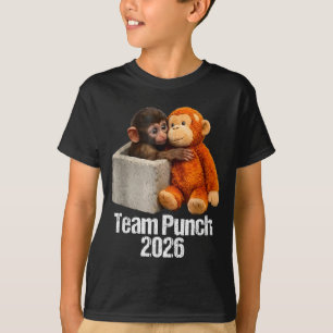 Baby-Affe süßer Affe Team Punch 2026 Zoo T-Shirt