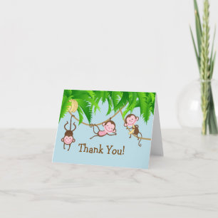 Baby Affen Danke Note Card