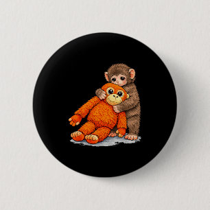 Baby-Affen-Schlag-Meme  Button