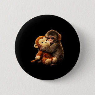 Baby-Affen-Schlag-Plüsch süßer Affe-Schlag-Plüsch Button