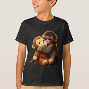 Baby-Affen-Schlag-Plüsch süßer Affe-Schlag-Plüsch T-Shirt