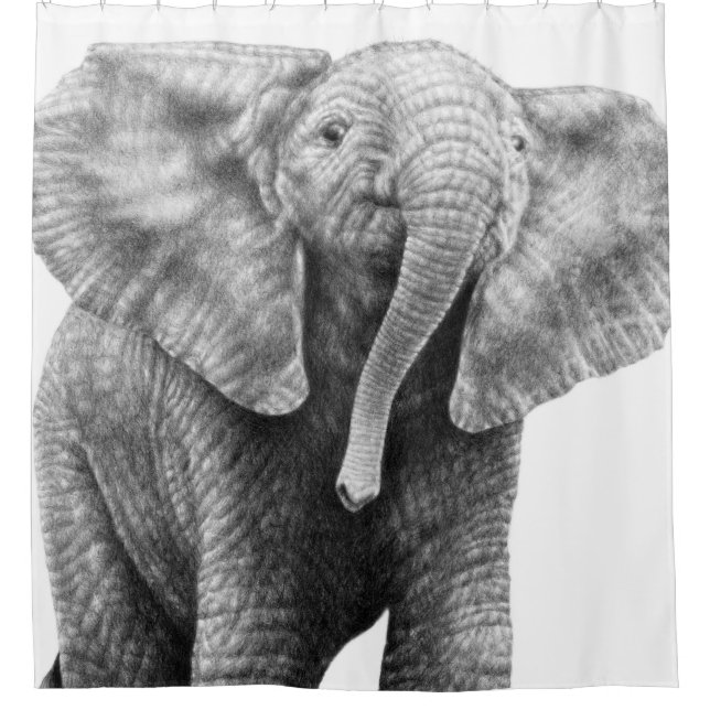 Baby African Elephant Duschvorhang (Vorderseite)
