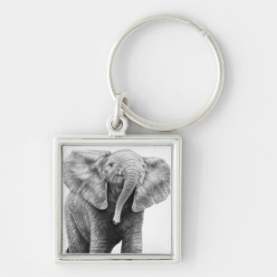 Baby-afrikanischer Elefant-Schlüsselanhänger Schlüsselanhänger