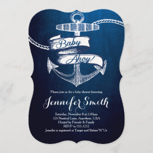 Baby Ahoy Baby shower Invitation