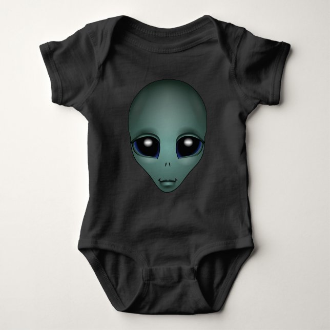 Baby Alien Bodysuit Niedlich Alien Baby Stramplers Baby Strampler (Vorderseite)