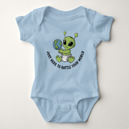 Baby Alien Holding Rattle Bodysuit Baby Strampler