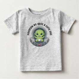 Baby Alien in UFO Baby T-shirt