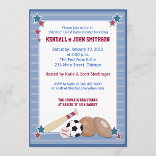 BABY ALL STARS Sports Baby Dusche Einladung