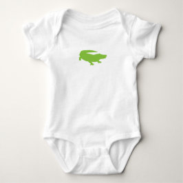 Baby Alligator Crocodile Green Preppy Fun Baby Strampler