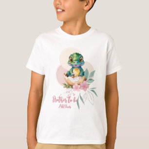 Baby-Alligator-Schlüpfende-Blumen-Bruder T-Shirt