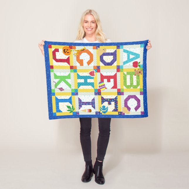 Baby Alphabet Quilt Design Fleecedecke (Beispiel)
