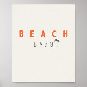 Baby am Strand. Poster & Prints