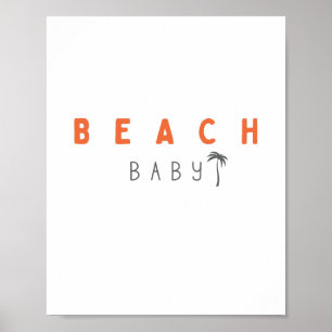 Baby am Strand. Poster & Prints