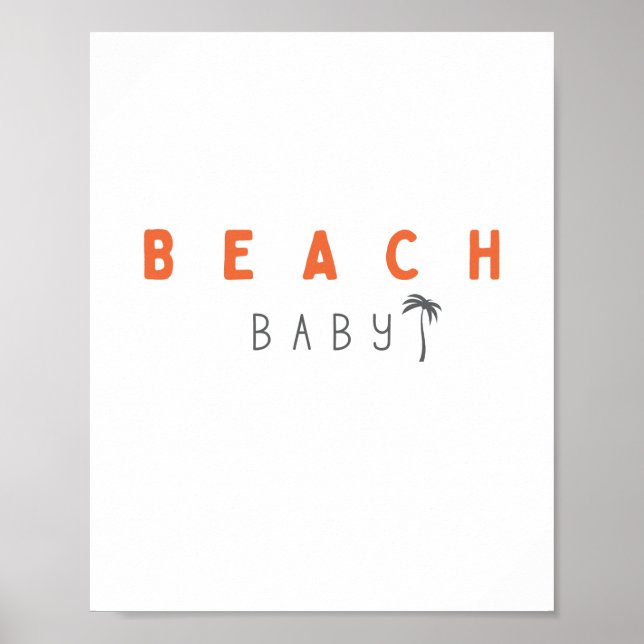 Baby am Strand. Poster & Prints (Vorne)