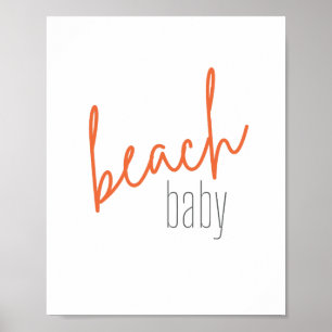 Baby am Strand. Poster & Prints