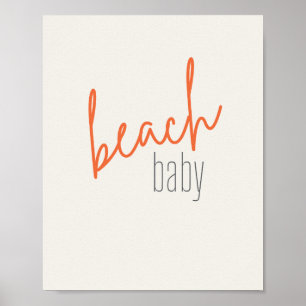 Baby am Strand. Poster & Prints